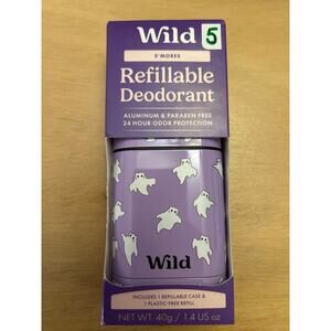 #5 New Wild Cosmetics Refillable Deodorant Ghosts Case S’mores Alum Free